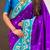 Purple paithani silk zari weaving saree with contrast blouse piece