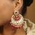 Traditional meenakari work antique gold plated brass chandilier earring for women and girls