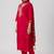 Red vatican silk kurti pent dupatta set
