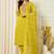 Yellow roman silk kurti pent dupatta set