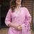 Light pink roman silk kurti pent dupatta set