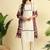 Cream khadi cotton kurti pent dupatta set