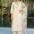 Cream roman silk kurti pent dupatta set