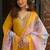 Yellow roman silk kurti pent dupatta set