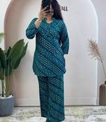 Rama pure soft rayon cotton kurti palazzo dupatta