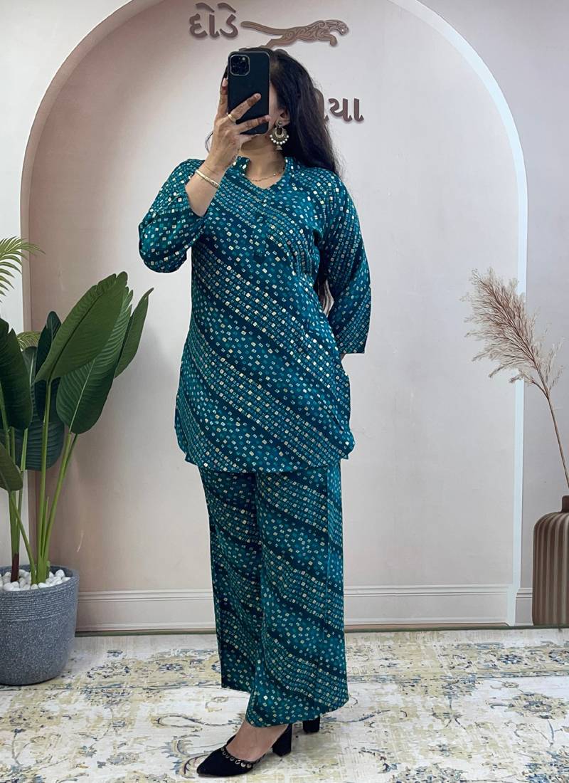 Rama pure soft rayon cotton kurti palazzo dupatta