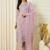 Lavender roman silk kurti pent dupatta set