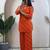 Orange pure soft rayon cotton kurti palazzo dupatta