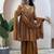 Brown pure mul chanderi salwar suit with dupatta