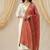 Cream roman silk kurti pent dupatta set