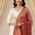 Cream roman silk kurti pent dupatta set