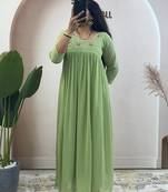 Light green georgette long kurti