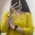 Yellow georgette long kurti