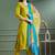 Yellow designers kurti pent dupatta set