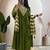 Green pure mul chanderi anarkali suit dupatta
