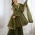 olive green designer anarkali suit