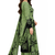 Green  color crepe silk printed women unstitched dress material