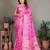 pink silk saree with zari weaving butta