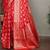 red silk saree with zari weaving butta