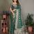 green silk saree with zari weaving butta