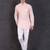 pink cotton short kurta set with plain work