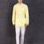 yellow cotton short kurta set with plain work