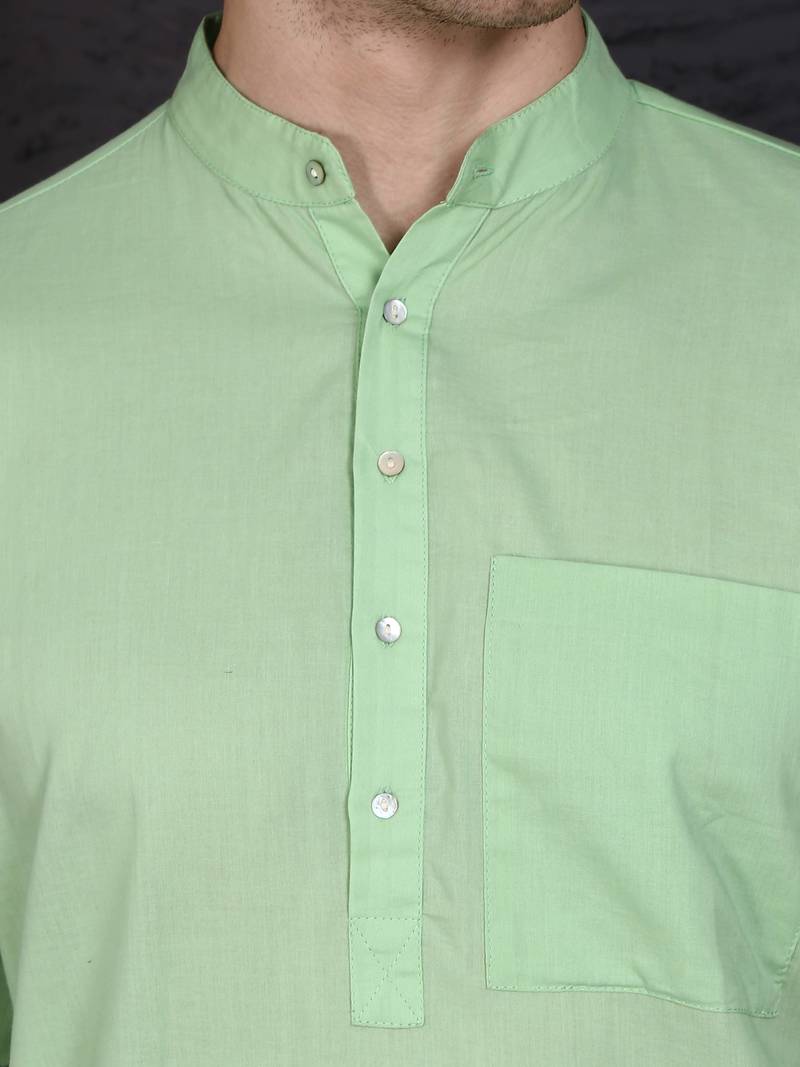 geen cotton short kurta set with plain work