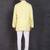 yellow cotton short kurta set with plain work