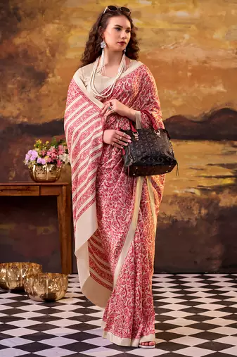  tasar silk printed saree with rich look