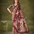 maroon tussar silk saree with kalamkari print
