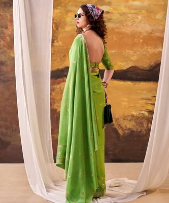  crepe weaving saree for special occasions 3