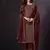 maroon rangoli silk embroidered unstitched suit set