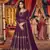 wine georgette embroidered anarkali suit