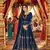 navy blue georgette embroidered anarkali suit
