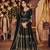 Black georgette coading sequence embroidered work unstitched suit