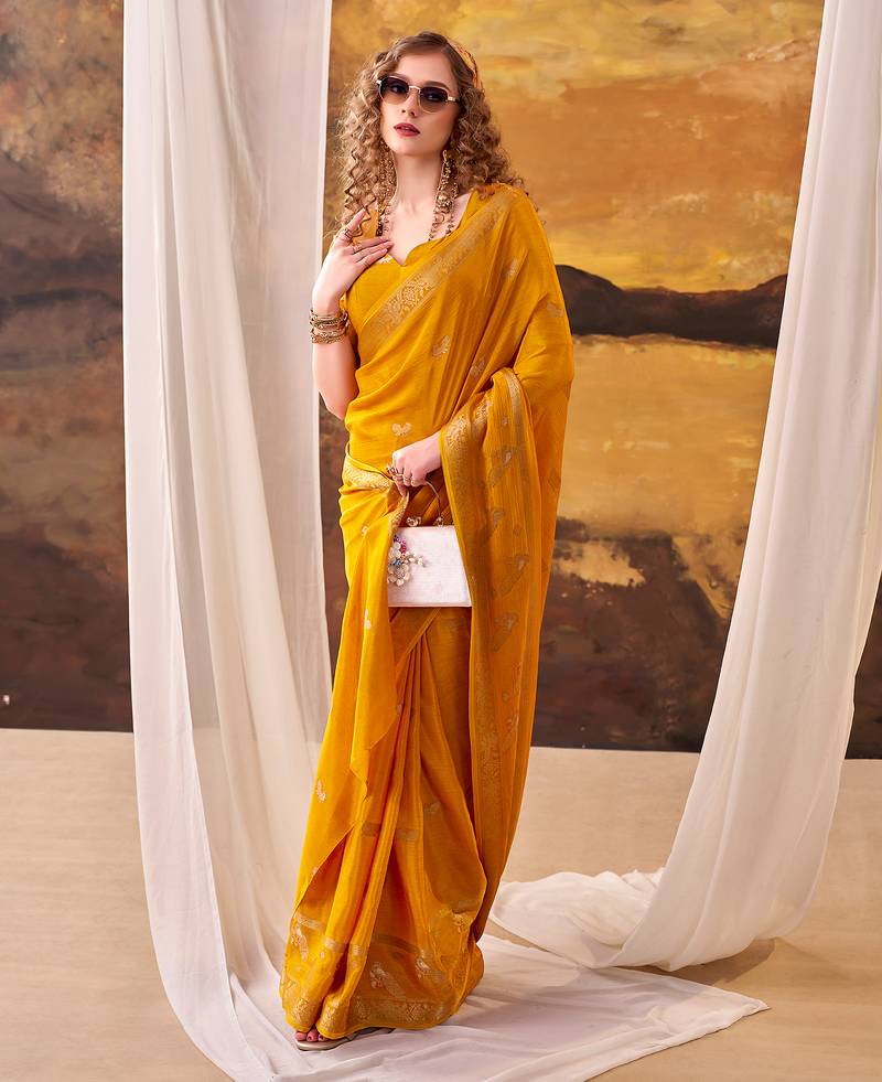  crepe weaving saree for special occasions