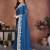 Enthralling royal blue rangoli silk embroidery zari work indian wedding saree