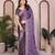 Mesmerizing lavender rangoli silk embroidery multi sequence work indian party wear saree