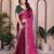 Glamorous magenta pink rangoli silk embroidery multi sequence work indian bollywood saree