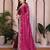 Glamorous magenta pink rangoli silk embroidery multi sequence work indian bollywood saree