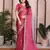 pink satin chiffon embroidered saree festive wear