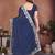 Spellbinding navy blue rangoli silk embroidery zari work indian ceremony saree