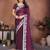 Entrancing wine rangoli silk embroidery zari work indian bollywood saree