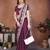 Entrancing wine rangoli silk embroidery zari work indian bollywood saree