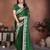 Dreamy green rangoli silk embroidery zari work indian party wear saree