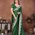 Dreamy green rangoli silk embroidery zari work indian party wear saree