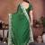 Dreamy green rangoli silk embroidery zari work indian party wear saree