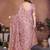 Enticing pink vichitra silk embroidery multi chain work indian designer traditional saree