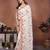 Intriguing white georgette silk embroidery multi chain work indian ceremonial saree