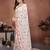 Intriguing white georgette silk embroidery multi chain work indian ceremonial saree